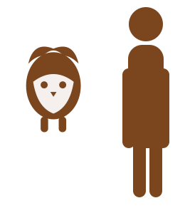 人とフクロウアイコン